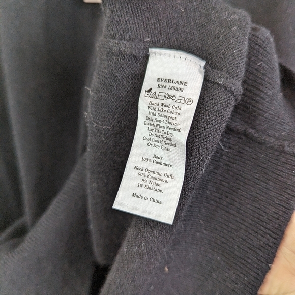 Everlane Sweater Womens XXS 2XS Black The Cashmere Crewneck Pullover Cla… - Picture 12 of 13